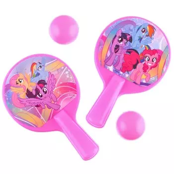 Ракетки 812 см, 2 мячика, my little pony