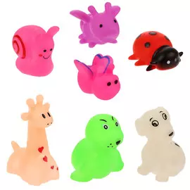 Набор резиновых игрушек для игры в ванной