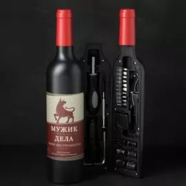 Набор инструментов в формовой бутылке