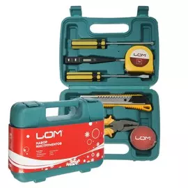 Набор инструментов в кейсе lom, подарочная упаковка, 7 предметов