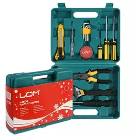 Набор инструментов в кейсе lom, подарочная упаковка, 15 предметов