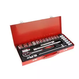 Набор инструментов в металлическом кейсе тундра, автомобильный, crv, 1/2
