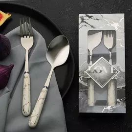 Набор из двух столовых приборов love, 20 х 8,5 см