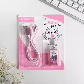 Набор кабель usb - lightning и штекер