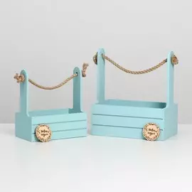 Набор кашпо 2 в 1 с шильдиком