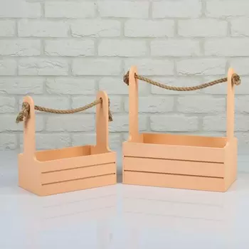 Набор кашпо деревянных 2 в 1 (251530; 211223 см)