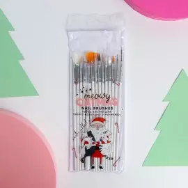 Набор кистей для маникюра и педикюра meowy catmas, 15 штук