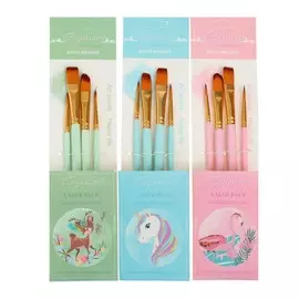 Набор кистей синтетика 4 штуки (№2,10,12,6), в блистере