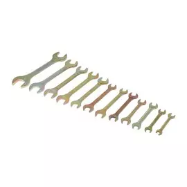 Набор ключей рожковых в холдере tundra, желтый цинк, 8 - 32 мм, 12 шт.