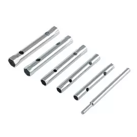 Набор ключей торцевых трубчатых тундра, оцинкованные, 8 - 17 мм, вороток, 6 предметов