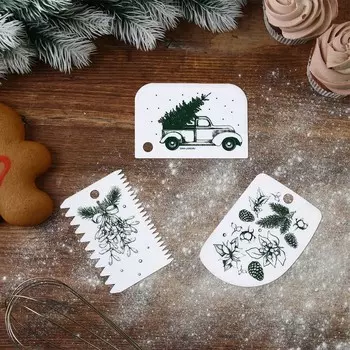 Новый год. набор кондитерских шпателей