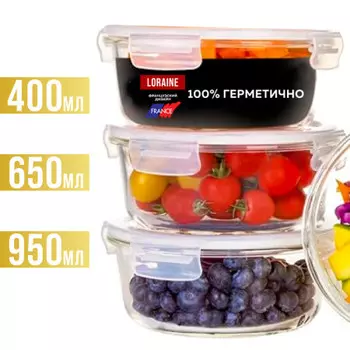 Набор контейнеров 400/650/950 мл