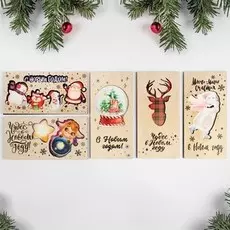 Набор конвертов деревянных, резных