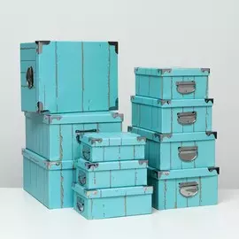 Набор коробок 10 в 1, 37,5 х 29 х 16 - 19 х 13 х 7,5 см