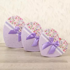 Набор коробок 3 в 1 сердца