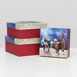 Набор подарочных новогодних коробок 3 в 1