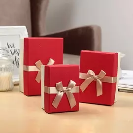 Набор коробок 3 в 1, красный, 16 х 10,5 х 8 - 11 х 8 х 6 см