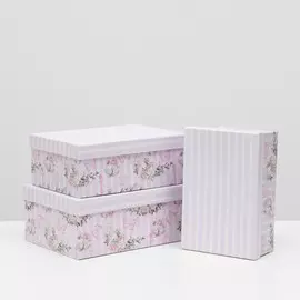 Набор коробок 3 в 1, розовые, 28 x 20 x 11,5 - 24 x 16 x 9 см