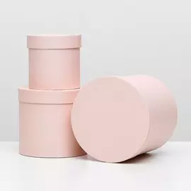 Набор подарочных коробок 3 в 1, розовый, 181817 - 121212 см