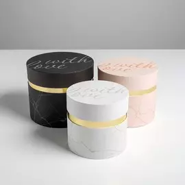 Набор коробок 3 в 1 с золотой вставкой