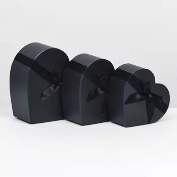 Набор коробок 3 в 1 сердца l:24x23x10 m:21x20x9 s:18.5x18x8 см