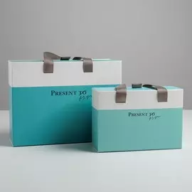 Набор коробок подарочных 2 в 1 beautiful, 22 × 15 × 8 см, 30 × 22 × 10 см