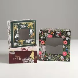 Набор коробок с pvc окном 3 в 1