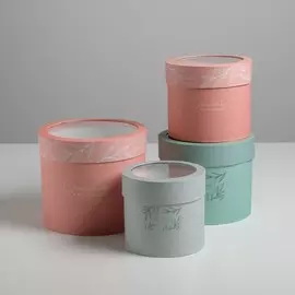 Набор коробок с pvc-окном 4 в 1