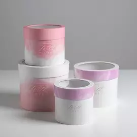 Набор коробок с pvc-окном 4 в 1