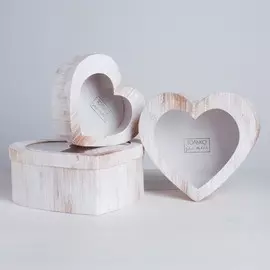 Набор коробок-сердец с pvc