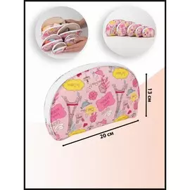 Набор косметичек на молниях, 5 в 1, цвет розовый