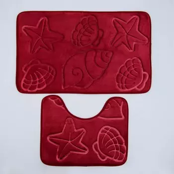 Набор ковриков для ванной и туалета доляна