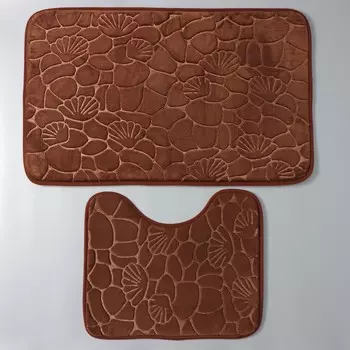 Набор ковриков для ванной и туалета доляна