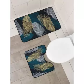 Набор ковриков для ванной и туалета доляна