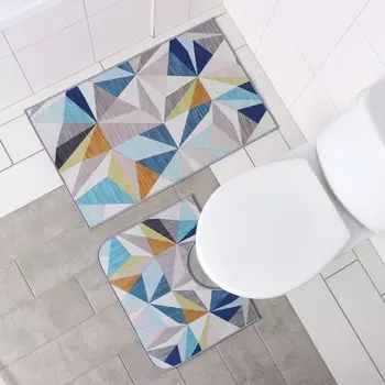 Набор ковриков для ванной и туалета доляна