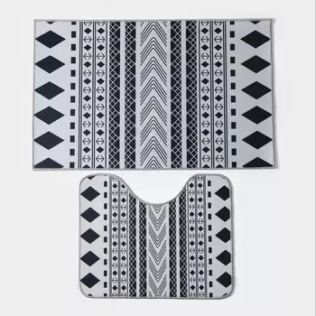 Набор ковриков для ванной и туалета доляна