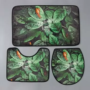 Набор ковриков для ванны и туалета доляна