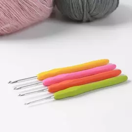 Набор крючков для вязания, d = 2-3,5 мм, 14 см, 4 шт, цвет разноцветный