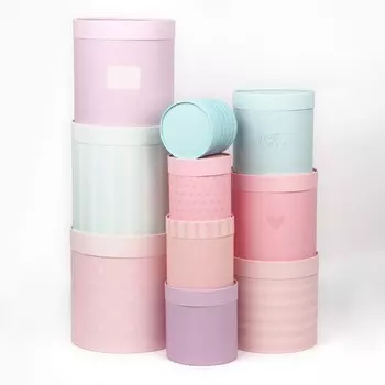 Набор круглых коробок 10 в 1, упаковка подарочная,