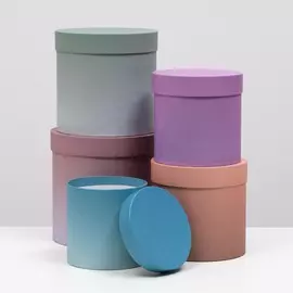 Набор круглых подарочных коробок 5 в 1