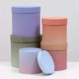 Набор круглых подарочных коробок 5 в 1