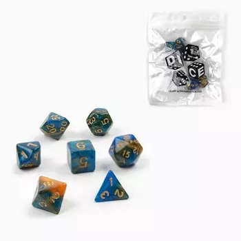 Кубики - дайсы для днд, набор 7 шт.