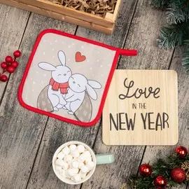 Набор кухонный подставка прихватка