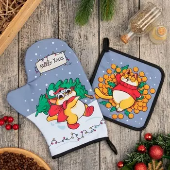 Набор кухонный варежка прихватка