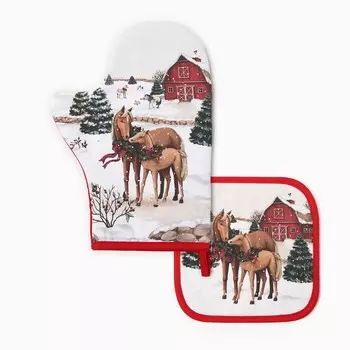 Набор кухонный варежка прихватка