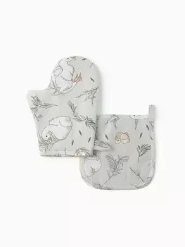 Набор кухонный варежка прихватка рогожка