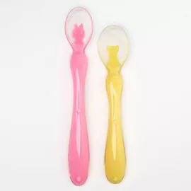 Ложка детская силиконовая для прикорма крошка я