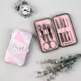 Набор маникюрный just for you, 7 предметов, в футляре