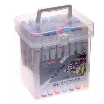 Набор маркеров для скетчинга двусторонние 48 штук/48 цветов