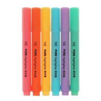 Набор маркеров-тестовыделителей 6 штук, 6 цветов, пастель